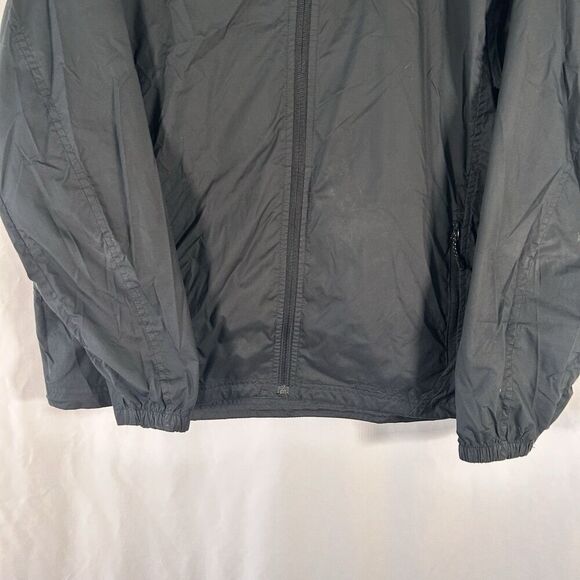 LL Bean Windbreaker Men's XL Black Store Away Hood Full Zip Pockets Polyester - Picture 3 of 8
